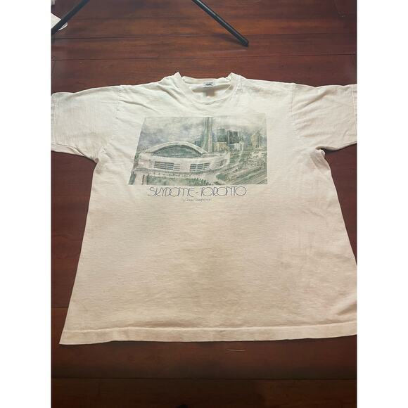 Vintage Toronto Skydome by Gerard Paraghamian Blue Jays MLB  Men's XL T-Shirt - Picture 1 of 6